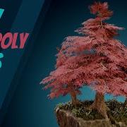 Простые реалистичные низкополигональные деревья Blender 3