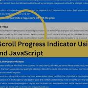 Page Scroll Progress Indicator Using HTML CSS And JavaScript