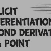 Rapid Calculus Implicit Differentiation Second Derivative At A Point KristaKingMath