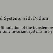Control Systems With Python Part 1