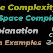 Time Complexity And Space Complexity Of An Algorithm In Java In Telugu Detailed Explanation Dsa