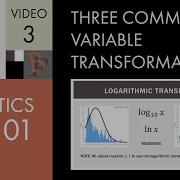 Statistics 101 Variable Transformations 3 Common Techniques