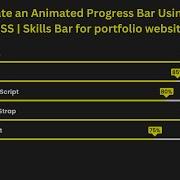 Learn How To Create An Animated Progress Bar In HTML And CSS Skills Bar For Portfolio Website