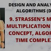 Strassen S Matrix Multiplication Concept Algorithm Time Complexity L 9 DAA