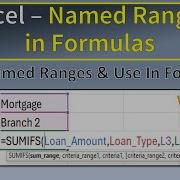 Excel Named Ranges In Formulas