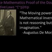 6 2 1 Proof Of The Double Negative Double Negation Law Discrete Mathematics Logical Equivalence