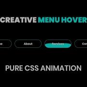 Creative Menu Hover Effect CSS Animations