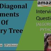 Print Diagonal Elements In Binary Tree Algorithm With Python Code