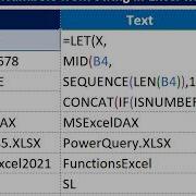 Extract Text And Numbers From String In Excel With LET SEQUENCE MID CONCAT Excel Functions