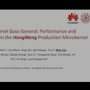 OSDI 24 Microkernel Goes General Performance And Compatibility In The HongMeng Production
