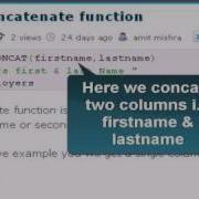 MySQL Tutorial Concatenate Function