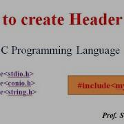 How To Create Header File In C