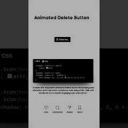 Animated Delete Button Css Javascript Html Animation Tutorial How Webdesign Full Frontend