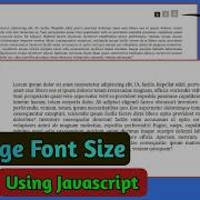 Change Font Size Using Javascript With Button Increase Decrease Font Size On Website Coding Power