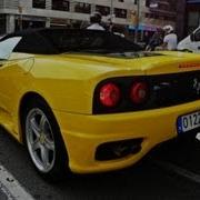 Yellow Ferrari 360 Spider START UP And Acceleration SOUND