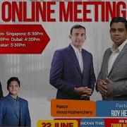 ZOOM LIVE PR VINOD WORSHIP BY PR KRIPA ROY MASTER JONATHAN ROY HENRY
