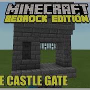 Minecraft Bedrock SIMPLE CASTLE GATE TUTORIAL Xbox PS4 MCPE Windows 10 Switch