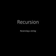 Reversing A String In Java Using Recursion