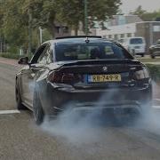 BMW M2 F87 With M Performance Straight Pipe Chase On German Autobahn BURNOUTS Powerslides