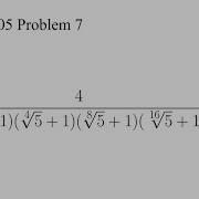 An Easy Arithmetic Problem NO CALCULATORS AIME 2005 Problem 7