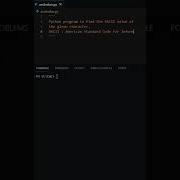 Python Program To Find The ASCII Value