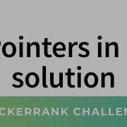 HackerRank Solution Pointers In C