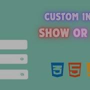 Make A Custom Input Show Or Hide HTML CSS JavaScript