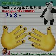 Multiply By 6 7 8 9 10 USING YOUR FINGERS MATH TRICK Short Shorts Shortvideo Shortsvideo