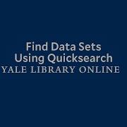 Find Data Sets Using Quicksearch