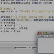 A Graphical User Interface With Jython And Swing
