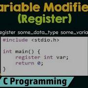 Variable Modifiers Register
