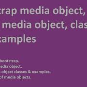 Bootstrap Media Object How To Use Media Object Classes Examples