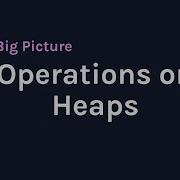 Operations On Heaps Big Picture Insert Delete Extract Build Heap Heapify
