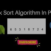 Quick Sort Algorithm In Python