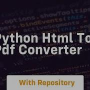Python Html To Pdf Converter