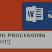 01 An Introduction To Word Processing Microsoft Word