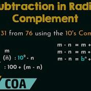Subtraction In Radix Complement