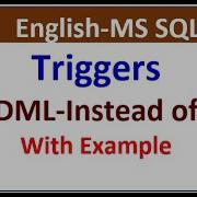 SQL Instead Of Trigger Triggers In SQL Triggers In Database Sql Triggers