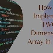 Two Dimensional Array In Java