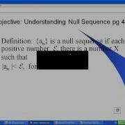 Definition Of Null Sequence Example 2 Mp4