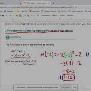 ALEKS Introduction To The Composition Of Two Functions