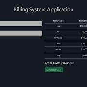 JavaScript Billing System Billing System Web Application In JavaScript