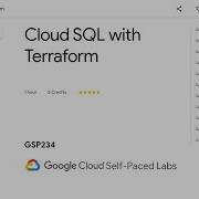 Cloud SQL With Terraform GSP234