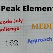 Find Peak Element Leetcode 162 C Python Medium Approach Code