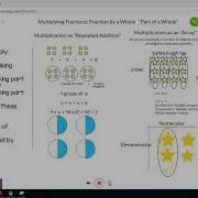 Multiplying Fractions Fraction By A Whole Using An Array