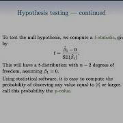 Statistical Learning 3 2 Hypothesis Testing And Confidence Intervals