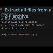 Python Extract All Files From A ZIP Archive