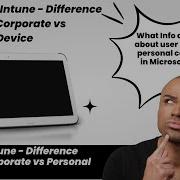 Microsoft Intune Difference Between Corporate Vs Personal Device What Info Do You See In Both