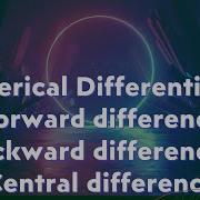 Numerical Differentiation Forward Difference Backward Difference Central Difference