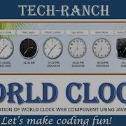 Live Demonstration Of Analog World Clock In HTML JavaScript CSS Practice Project TechRanch